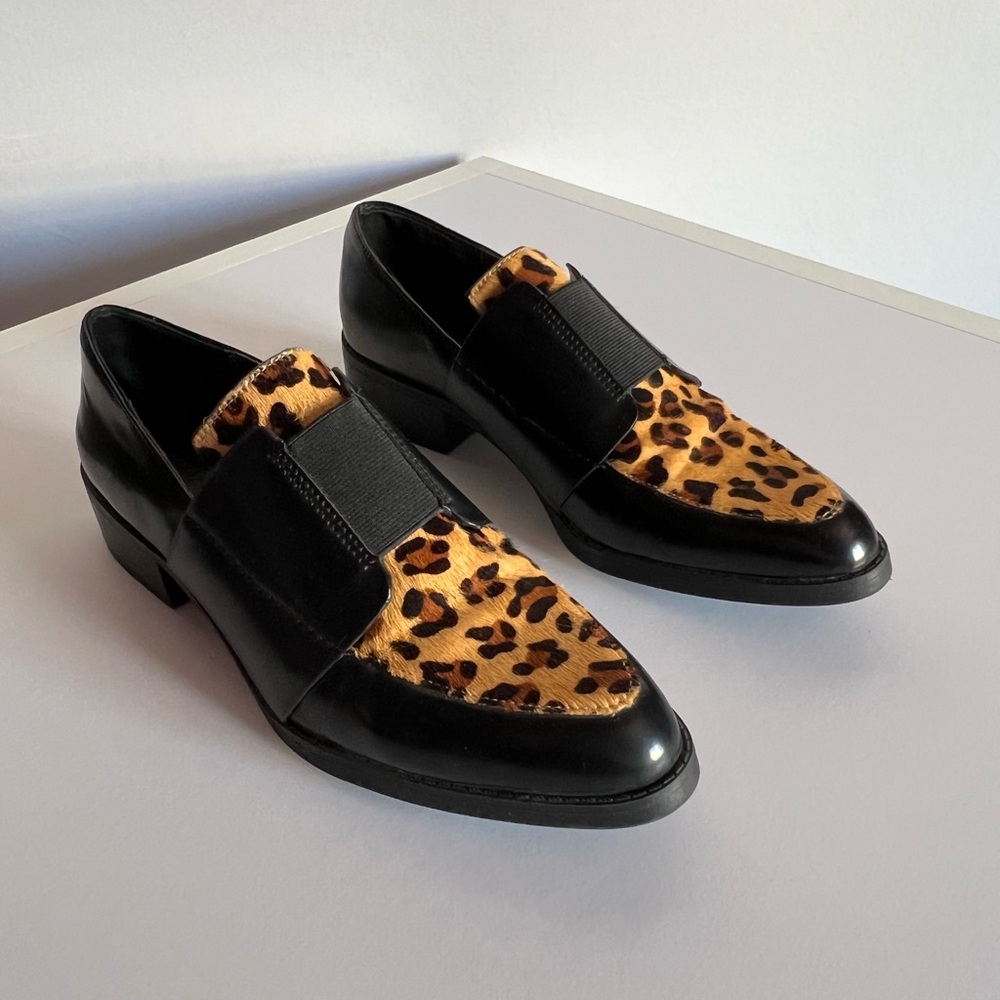 Zara Leopard Loafers